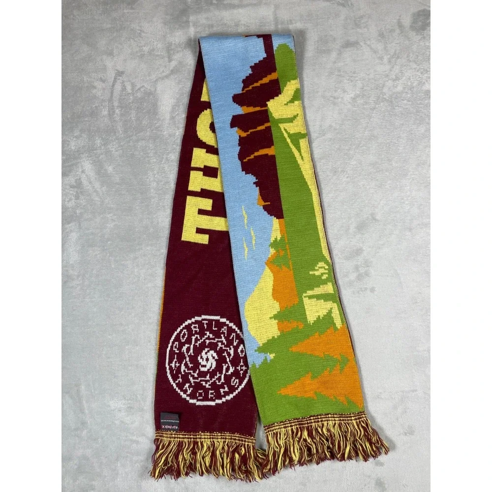 Portland Thorns FC Ruffneck Scarf Double Sided Knit Soccer Supporters